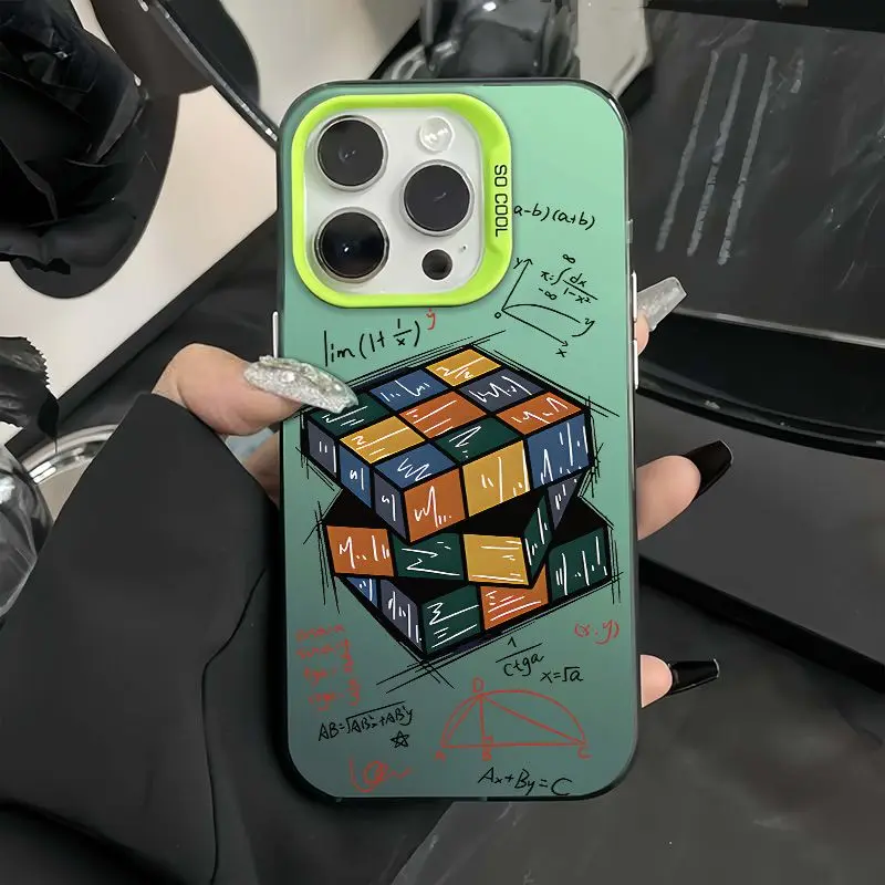 2024 NEW Cool Magic Cube Phone Case for Samsung Galaxy S25 S24 S23 S22 S21 S20 Note20 FE Ultra Plus 4G 5G Anti Fall Matte Back