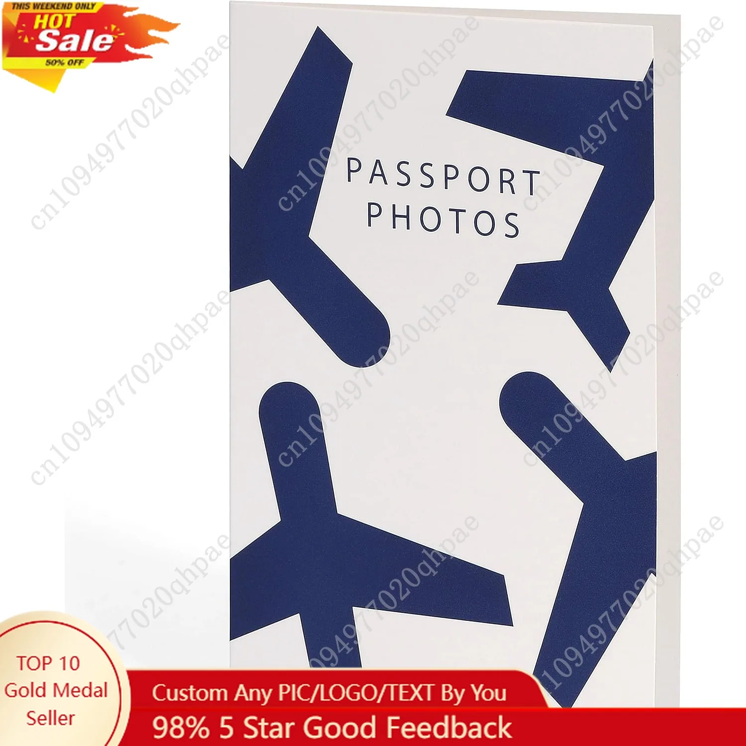 

LOSTRONAUT 150-Pack Passport Photo Organizer Folder with Pockets & Compartments for 2x2 Print, Picture Display, Travel Document