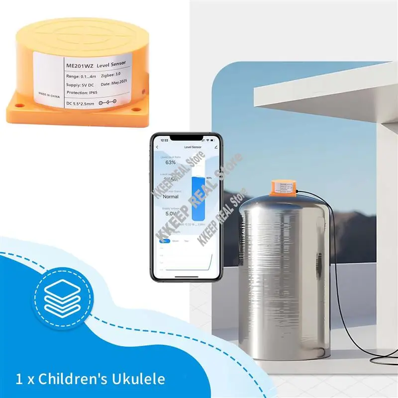 Tuya Smart Zigbee Ultrasonic Water Tank Level Monitor Sensor Real-Time Alerts App Control For IOS & Android EU Plug-VVNB