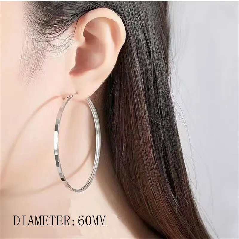 Somilia Neue Mode 925 Sterling Silber Große Creolen Für Frauen Neue Mode 18 K Gold Überzogene pid • Mustafa Kollektion Schmuck – Detail 24