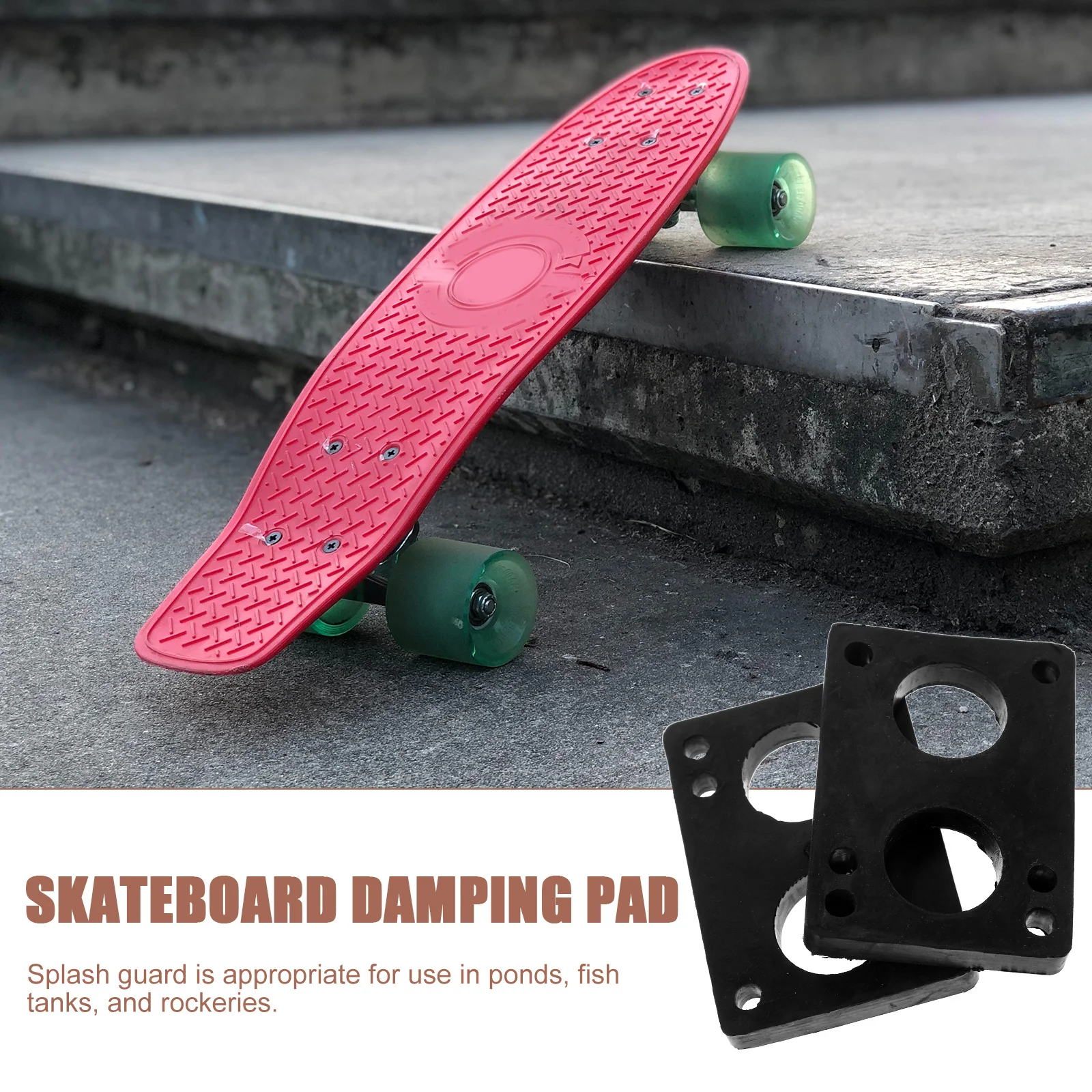 2 قطعة منصات رفع لوح التزلج للصدمات التخميد بولي امتصاص الصدمات لملحقات لوح التزلج Longboard Surfboard #4