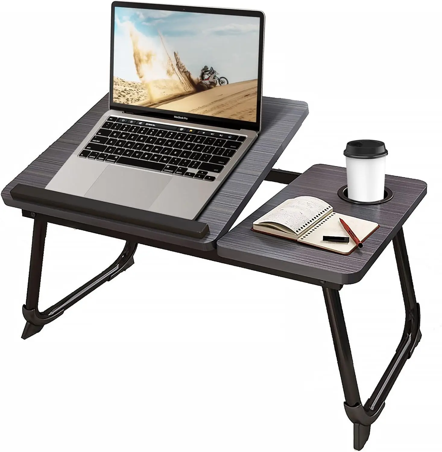 

Laptop Desk for Bed or Couch, Lap Desk, Woking in Bed Desk, Home Office Desks, Breakfast Tray, Desk with Cup Holder, Watching