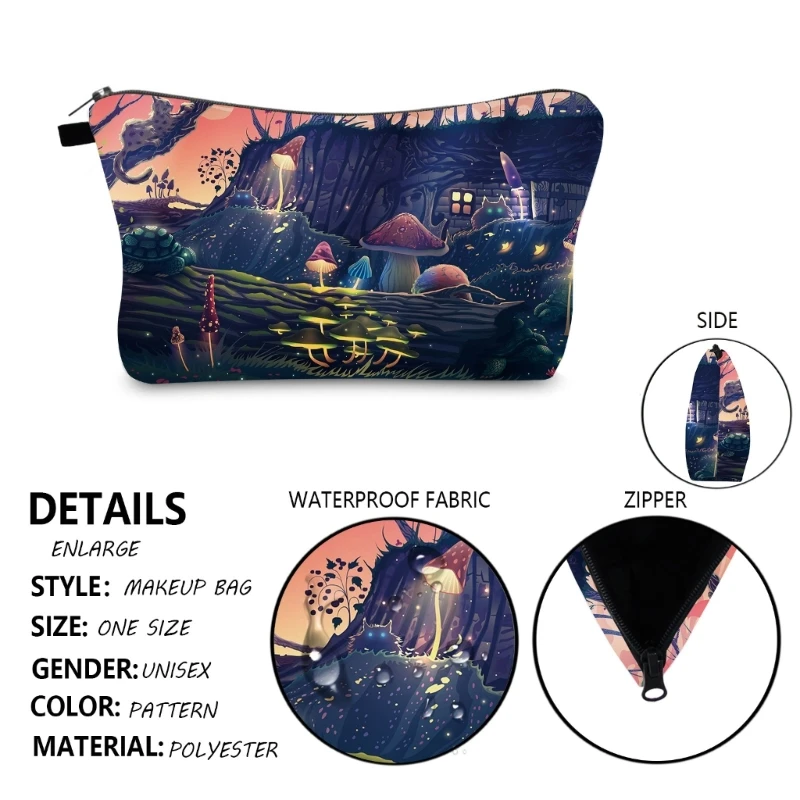 Mushroom Makeup Bag Convenient and Versatile Cosmetic Storage Solution Dropship