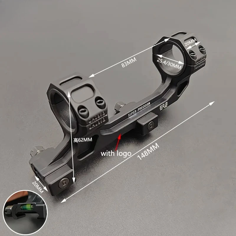 GEISSE Zielfernrohrhalterung 25,4mm/30mm Cantilever Optikhalterung für 20mm Schiene Taktische AR15 Halterung