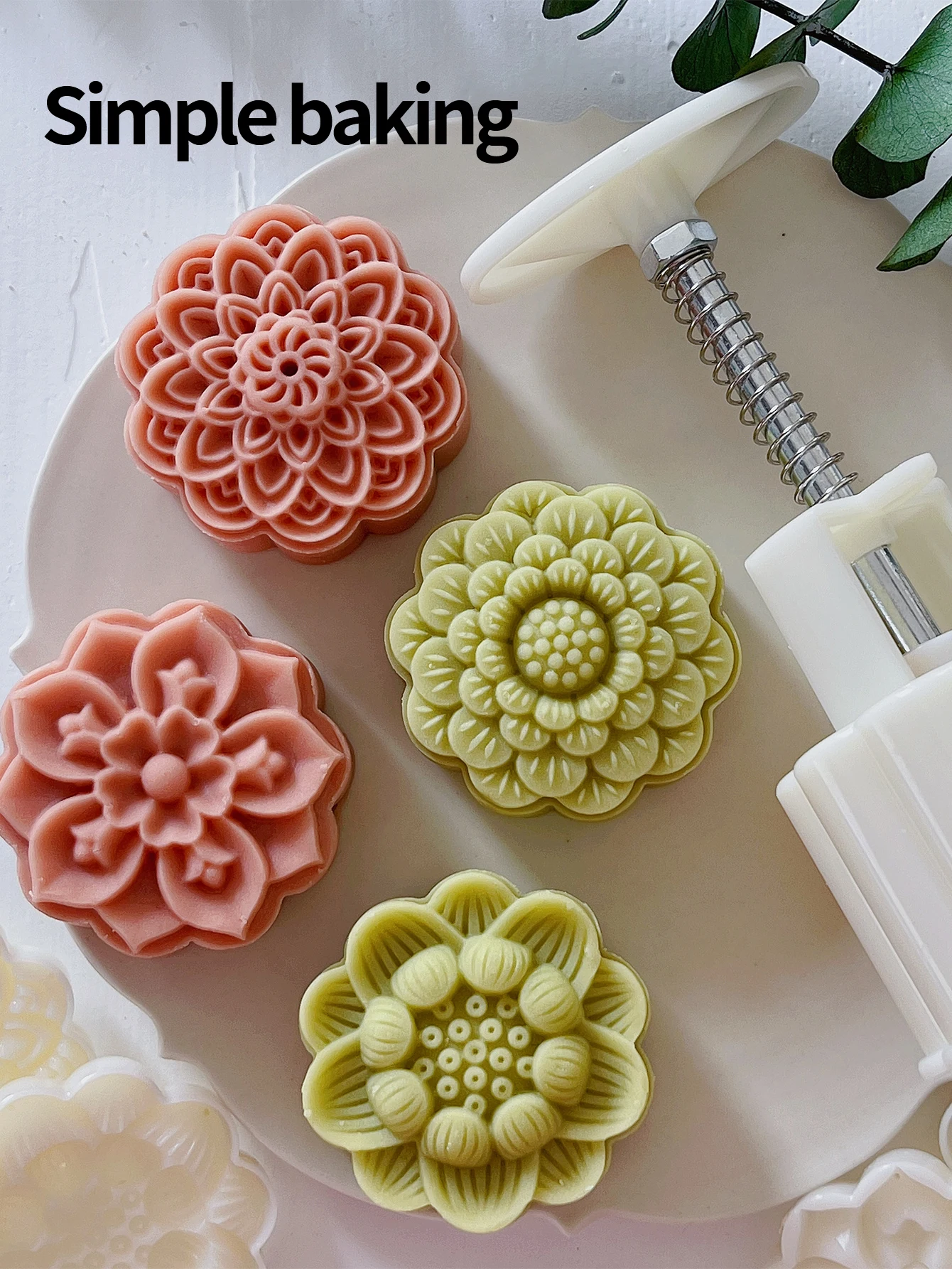 Lotus Pattern Pastry Mold, Suitable for Making Mid-Autumn Festival Mooncakes. Tool for Making Green Bean Pastries. Baking Gift.