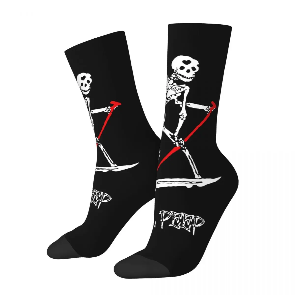 Happy Funny Male Men Socks Novelty Lil Peep Skeleton Sock Graphic Women Socks Spring Summer Autumn Winter