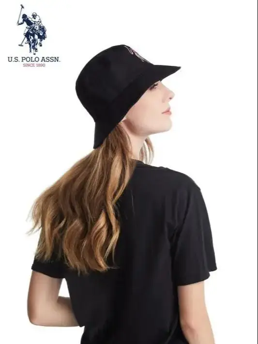 U.S.POLO ASSN.2024-Chapeau de couple en coton, quatre saisons, noir et blanc, tendance sauvage, chapeaux de soleil pour hommes et femmes, nouveau