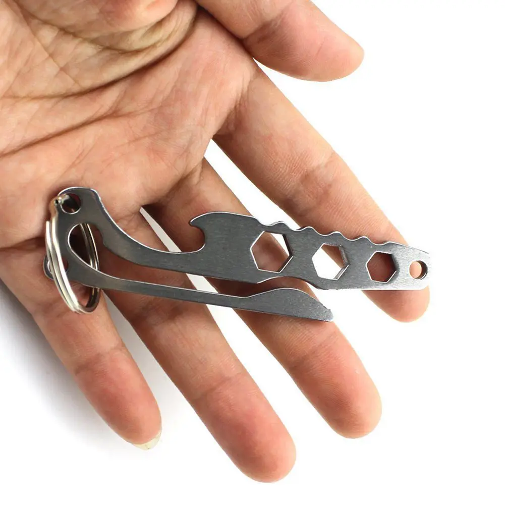 Pocket Multi-Function Camping EDC Tool Stainless Steel Outdoor Hiking Survival Keychain Tool Camp Equipments Travel Kit