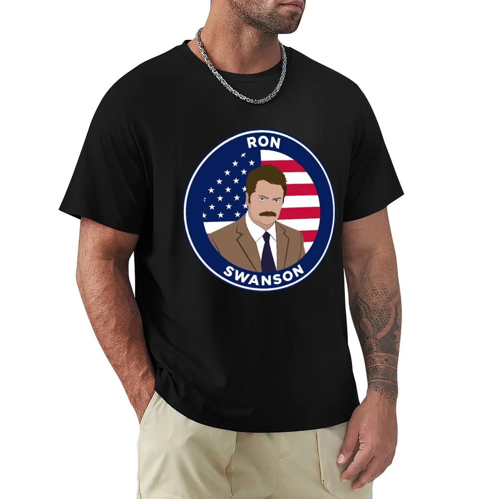 Ron Swanson - Parks and Rec T-Shirt Graphic Print Short Sleeve T-Shirt