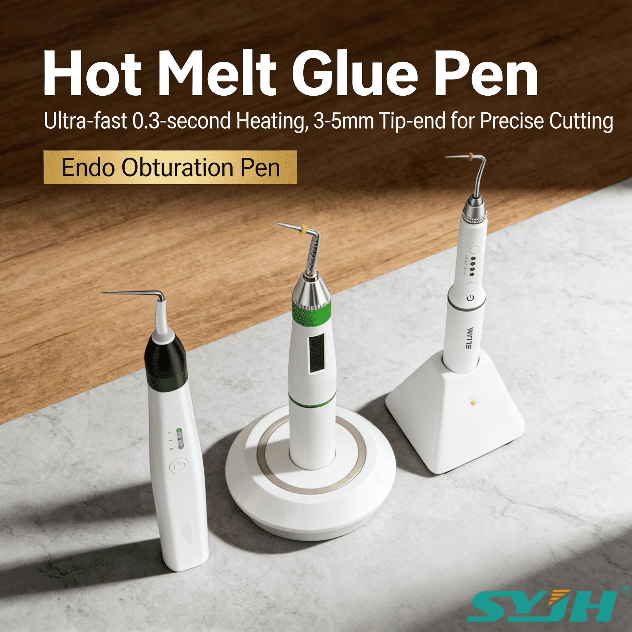 SYJH Dental Gutta-Percha Obturation Pen Ultra-fast 0.3-second Heating and 3-5mm Tip-end for Precise Cutting Professional Tools