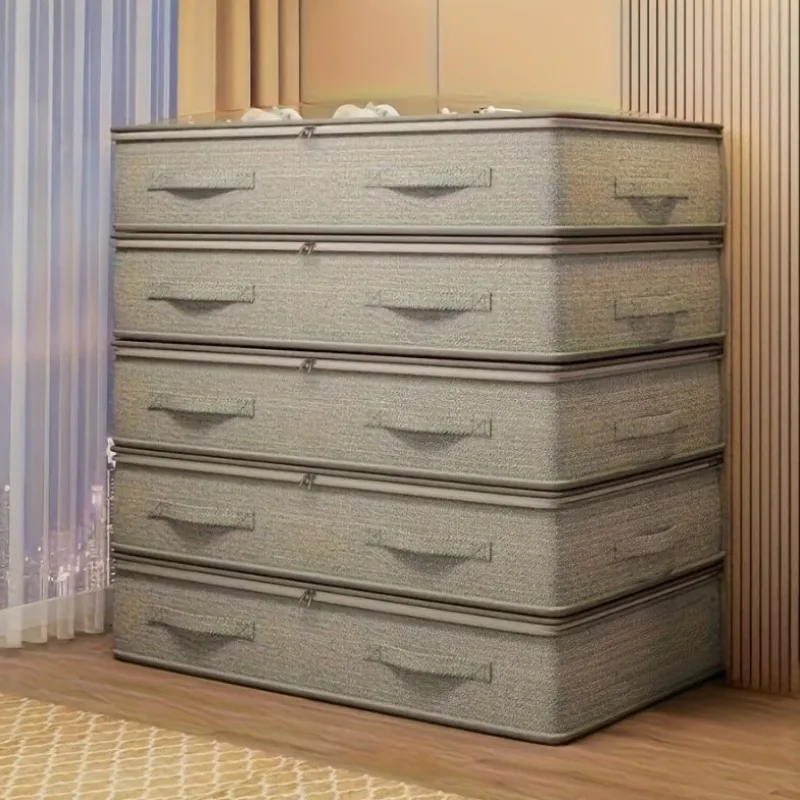 Large Upgraded Thickened Nylon Multi Clothes Storage Box With Clear Window Space Saving Vertical For Wardrobe Under Bed Travel