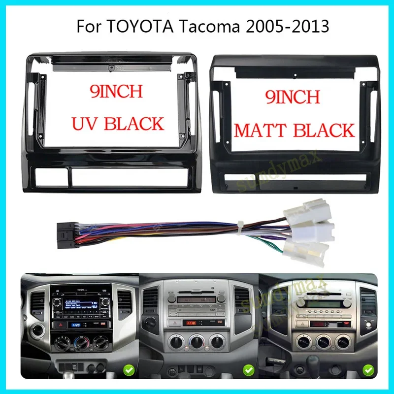 9inch 2 Din Car Radio face plate Frame for TOYOTA Tacoma 2005-2013 Android Radio Dashboard Kit Face Plate Fascia Frame