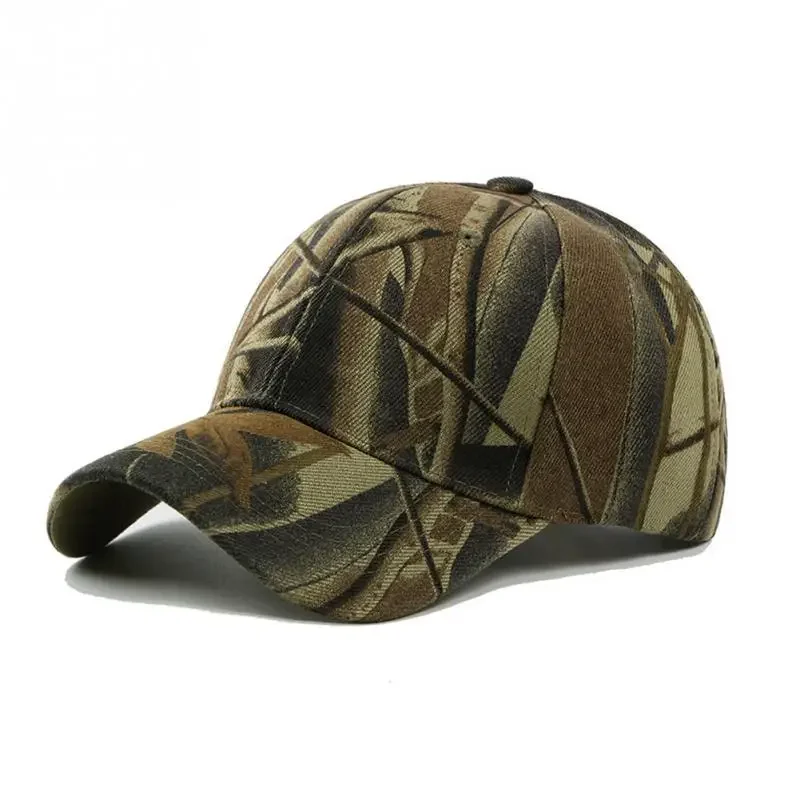 Camouflage Print Baseball Caps Adjustable Summer Sunshade Camo Hat Outdoor Hunting Hiking Fishing Jungle Hats UV Protection