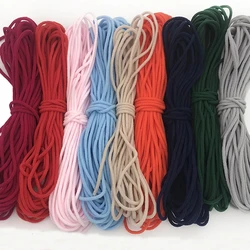 20Yard 3mm Elastic Cord Mask Elastic Rope Rubber Band String Mask Ear Hanging Rope Round Cord for Garment DIY Sewing Crafts