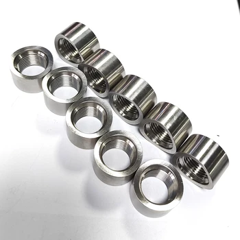 10 szt. Zakrzywiony korek czujnika tlenu O2 304 ze stali nierdzewnej M18 x 1,5 WELD ON / WELD