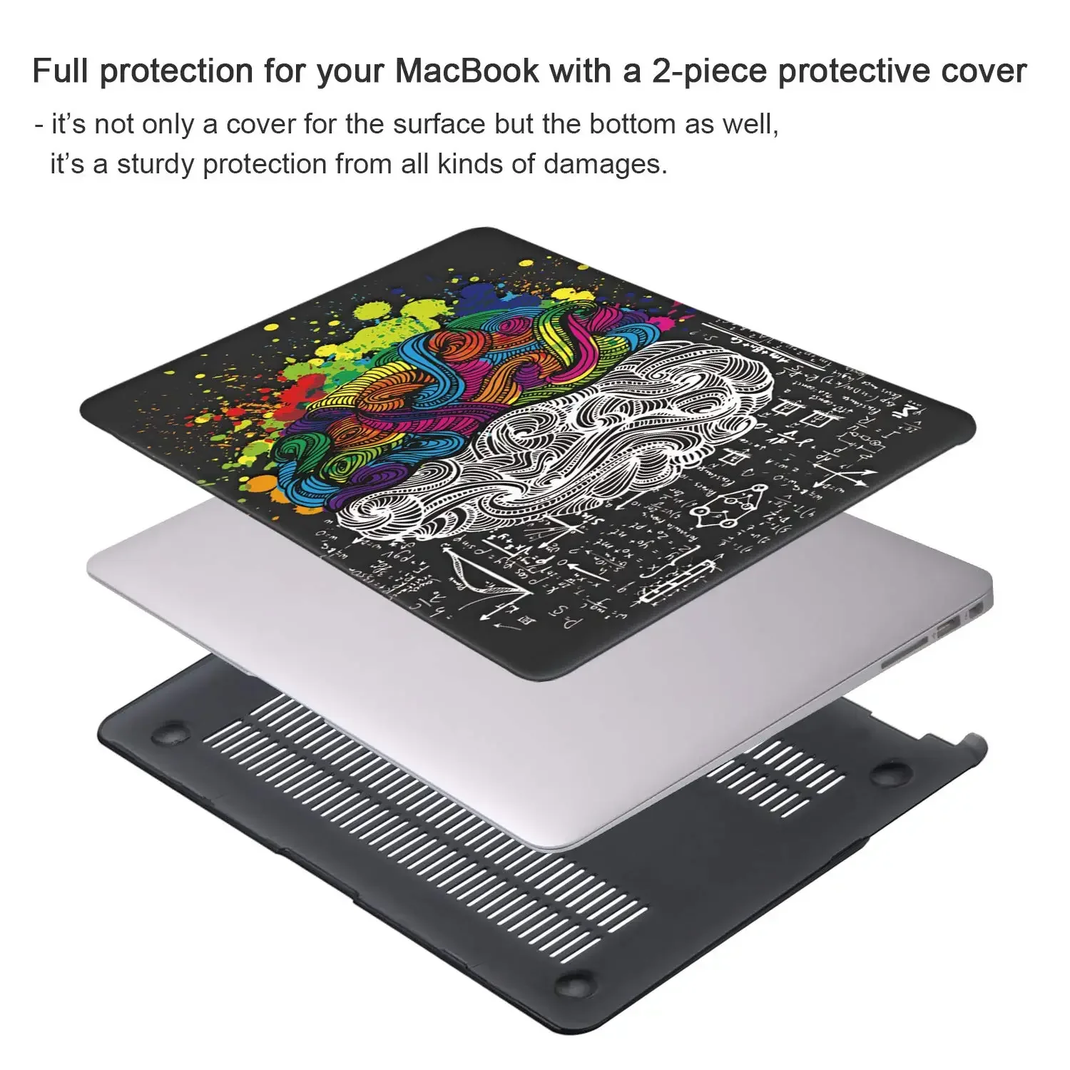 Yeni Laptop Case Macbook Air 13 için 15 M2 M3 2024 dokunmatik Bar kimlik Pro 14 2023 Pro 13 11 12 13.6 15 16 inç boyalı desenler kapak