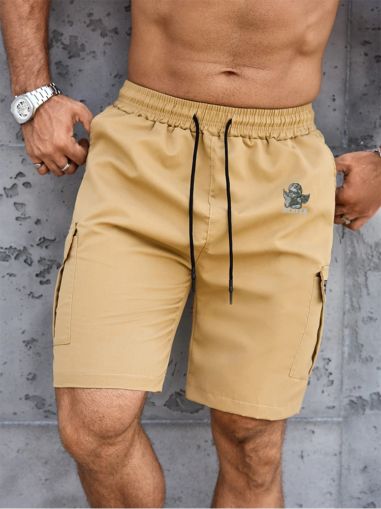 Summer Cargo Pants Casual Bermuda Shorts Plus Size Running Knee Pants Jogging Gym Man Tactical Multi-Pocket Short Work Pants