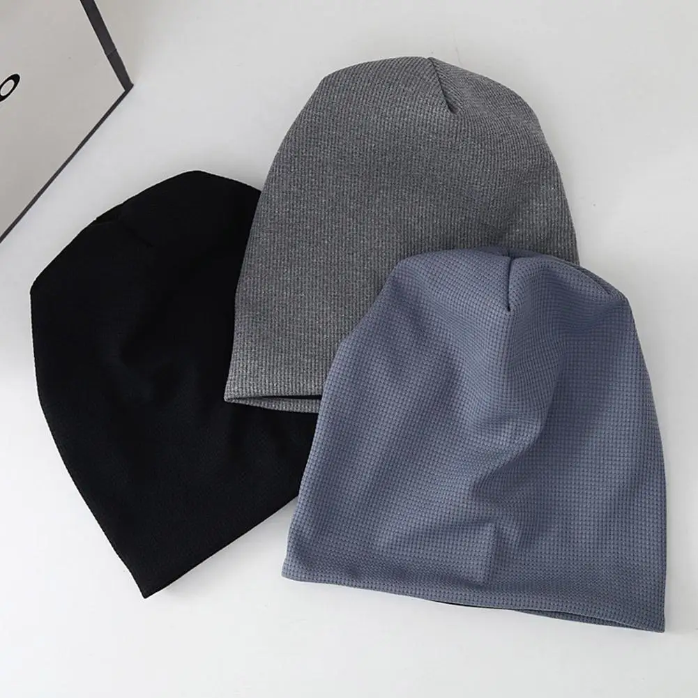 Solid Color Baggy Beanie for Men Women Autumn Winter Keep Warm Knitted Hat Unisex Hip Hop Bonnet Punk Pullover Cap y2k