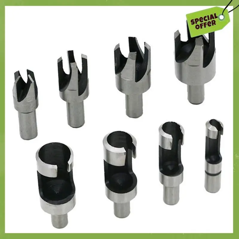 Classy-23Pcs Wood Plug Cutter Hexagonal Handle Five-Edge Chamfering Set Silver&Black&Gold