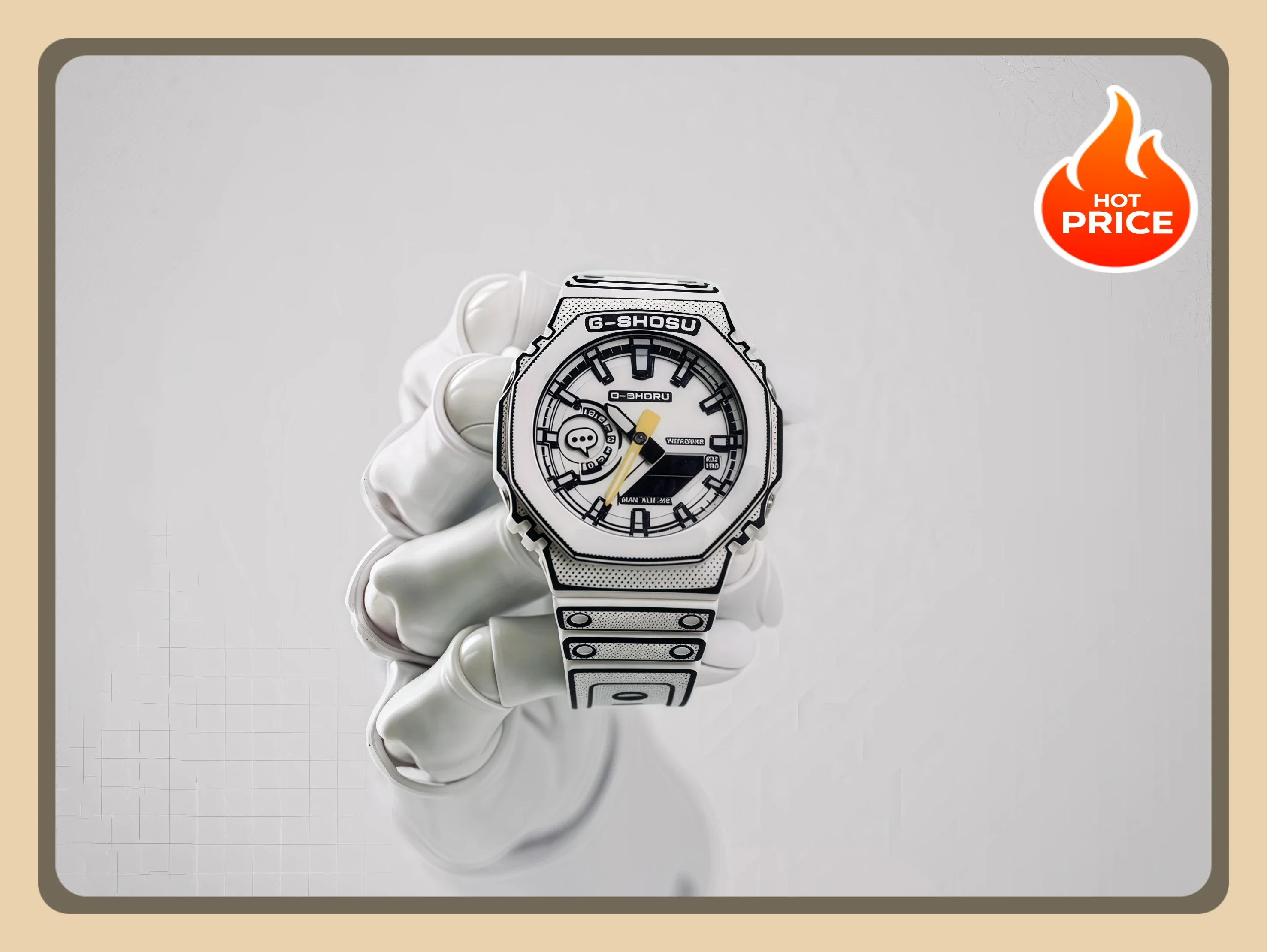 

Цифровые электронные часы унисекс, серия манга, полнофункциональная лампа с автоматической подъемом рук, большой циферблат, светодиодная серия из дуба