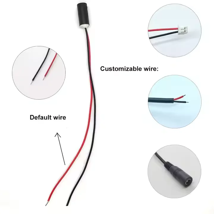 670nm 10mW وحدة ليزر نقطة حمراء قابل للتعديل بقعة 8x17 مللي متر تحديد المواقع الليزر رئيس وحدة ليزر ديود