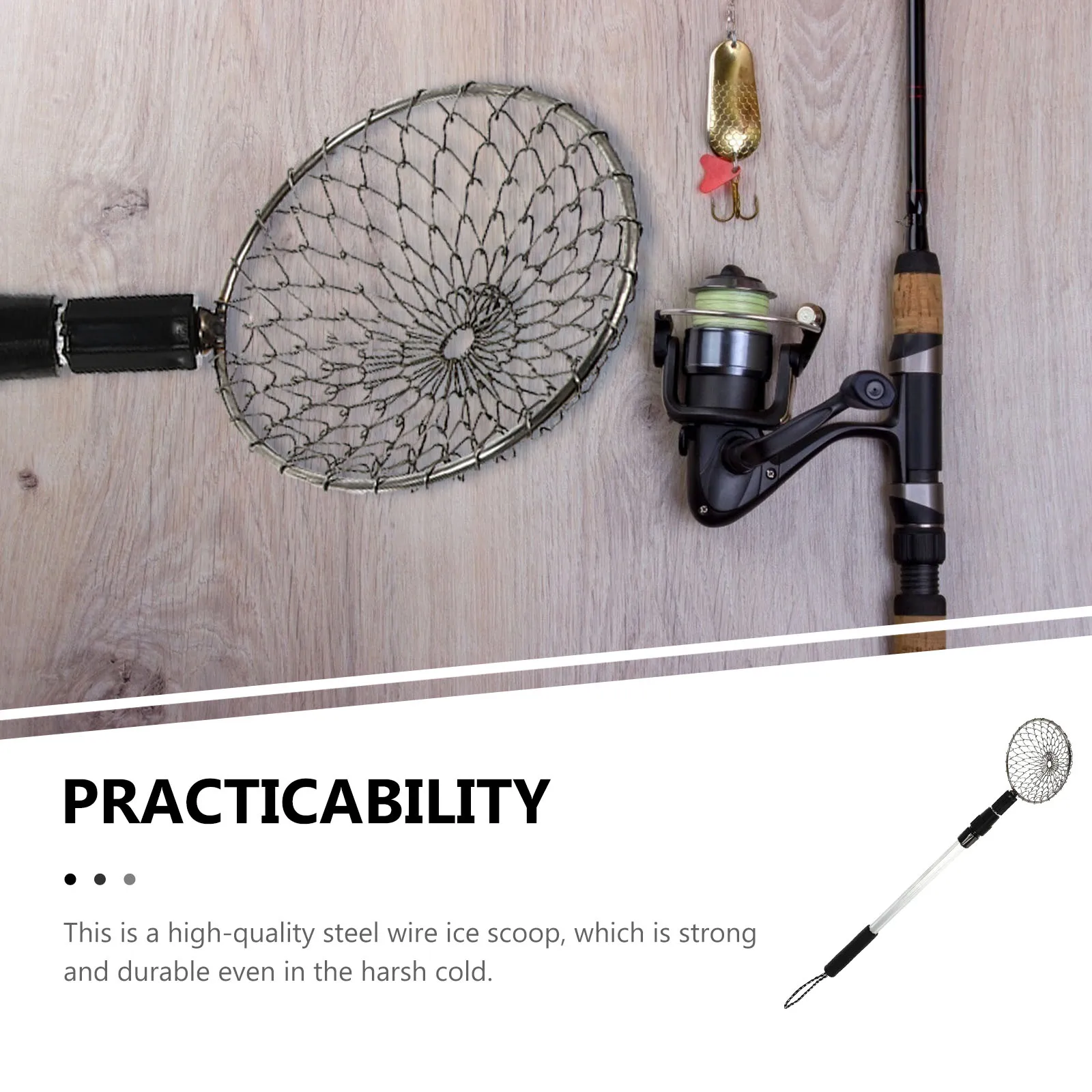 

High Wire Scoop for Strainer Portable Ice Skimmer Cold Resistant Practical Helper Winter Net