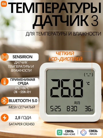Xiaomi Monitor 3 домашняя метеостанция