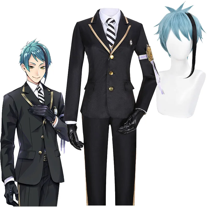 

Twisted-Wonderland Jade Leech Cosplay Costume Or Wig Octavinelle The Little Mermaid Night Raven College School Uniform Suits