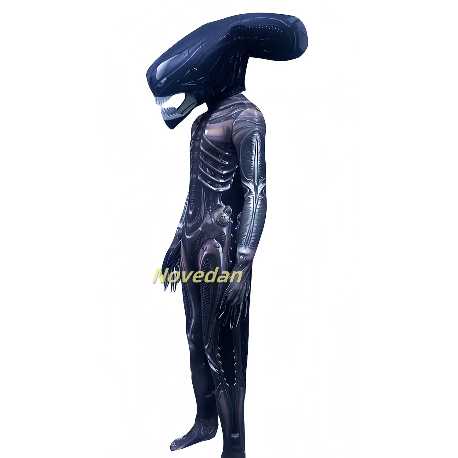 Alien Xenomorph Costume Kids Adult Sci-Fi Movie Romulus Head Mask Suit Scary Space Monster Outfit for Halloween Cosplay Costume - view 6