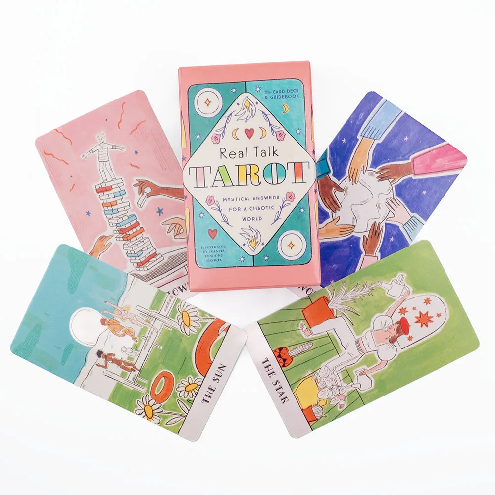 Baralho de tarô Real Talk com 78 peças + guia em PDF 10.3*6cm, jogo de adivinhação, família, amigos, festa, colecionáveis