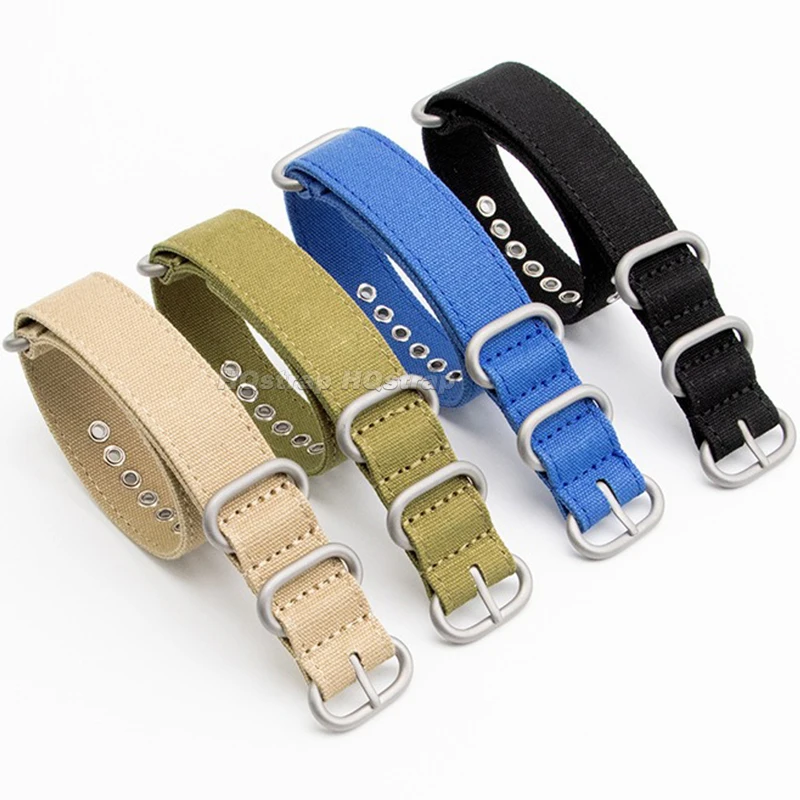 Płócienny pasek do zegarka 18mm 20mm 22mm 24mm nylonowy pasek do zegarka dla Huawei GT2/3 dla bransoletki Seiko sport wojskowy wygodna opaska na nadgarstek