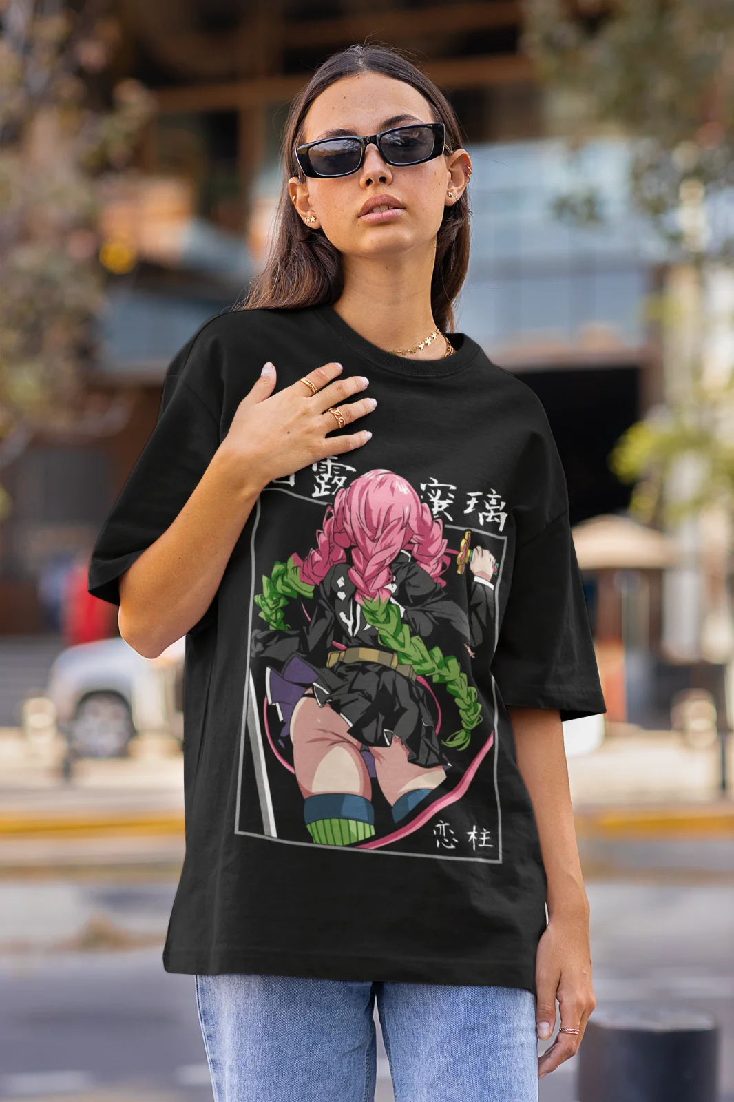 Mitsuri Kanroji Demon Slayer T-Shirt Mitsuri Kawii Anime Nezuko Girl Gift Shirt