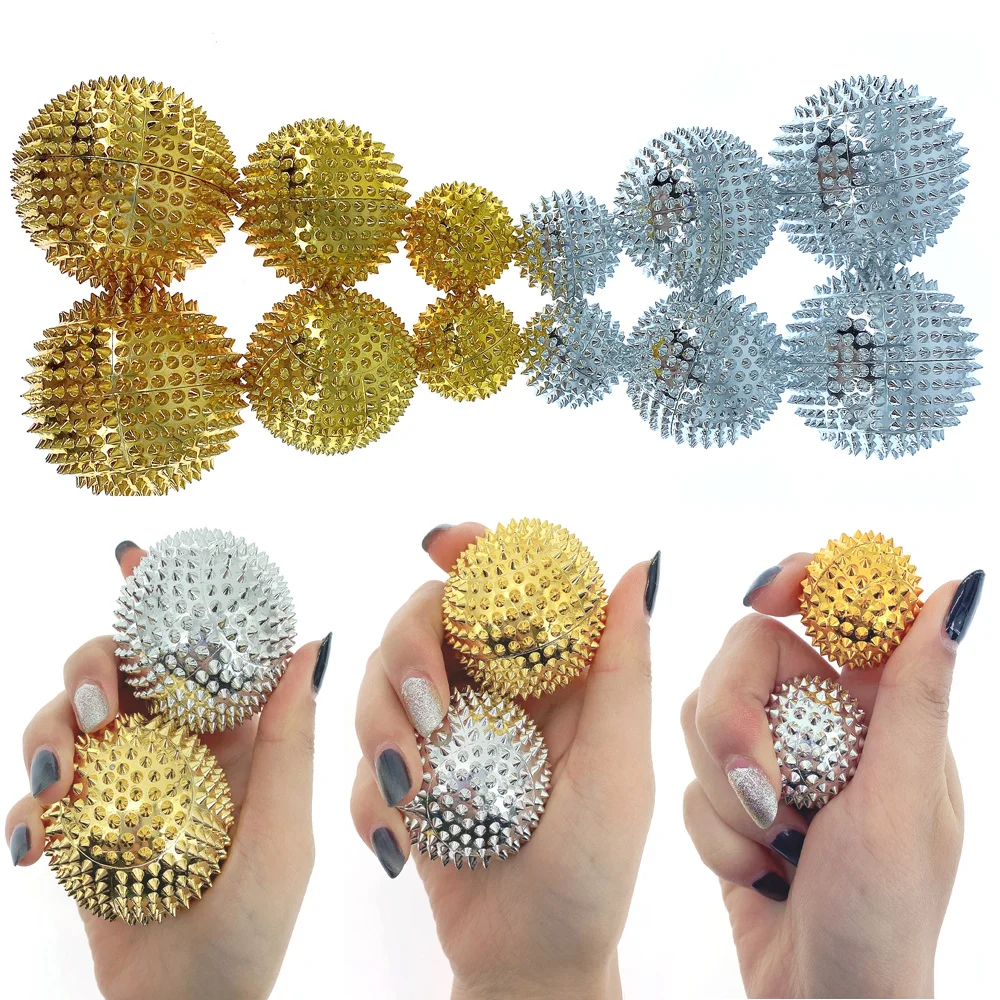 2pcs Hand Palm Magnetic Acupoint Acupuncture Massage Ball Improve Blood Circulation Therapy Sore Muscle Pain Relief Fitness Tool