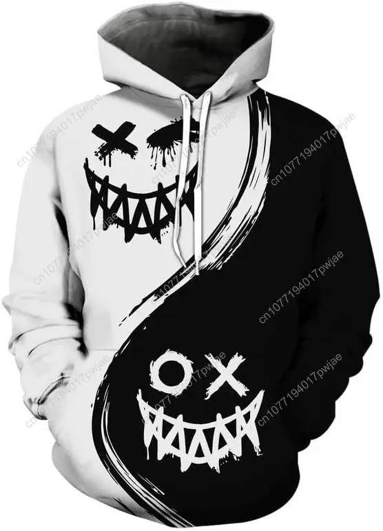 

Mens Graphic Hoodies Pullover 3D Print with Pockets, Unisex Anime Black Red Hoodie Sweatshirt for Teen Boys