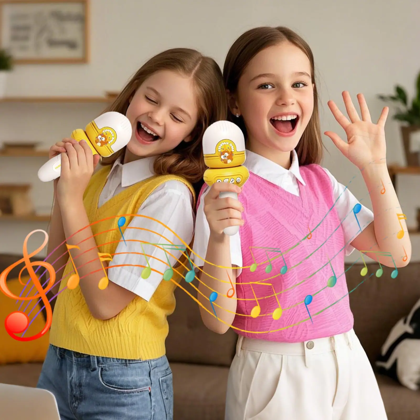 ไมโครโฟนของเล่นสำหรับเด็ก ไมโครโฟนเปลี่ยนเสียงสำหรับเด็ก อุปกรณ์ร้องเพลงเปลี่ยนเสียง พร้อมฟังก์ชั่นบันทึกเสียง สำหรับเด็กอายุ 3 ขวบ