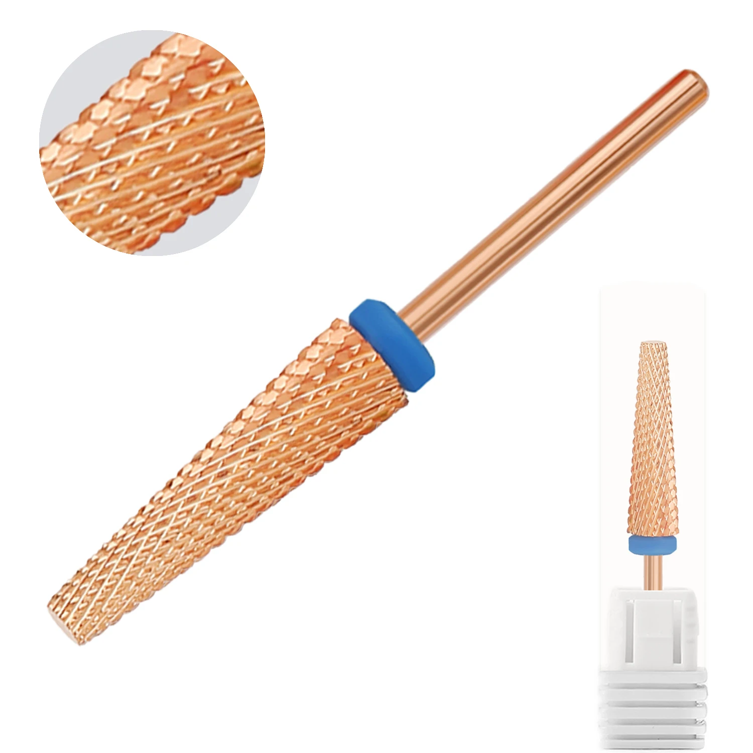 Broca de tungsteno para uñas, cortador de fresado largo para manicura, limas eléctricas, elimina la piel muerta, accesorios de herramientas, 5 en 1, nuevo