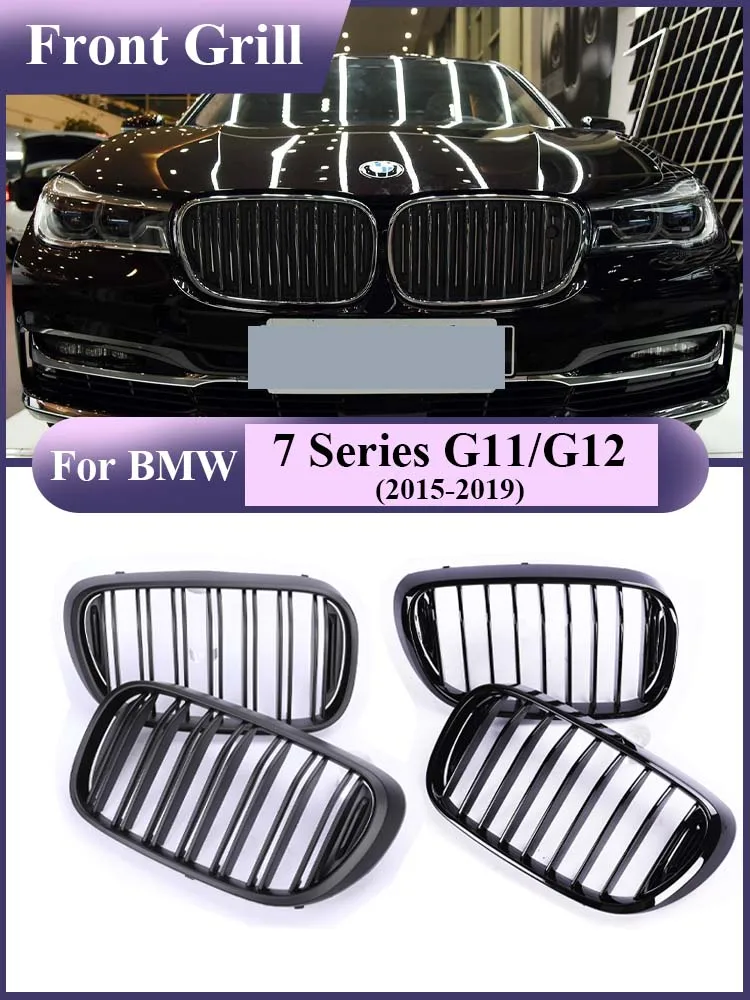 

Grill for BMW 7 Series G11 G12 2015-2019 Front Bumper Gloss Kidney Matte Black Refting Racing Grills Relacement Car Assecories