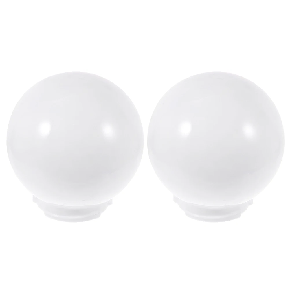 

2 Pcs Spherical Lampshade Protective Wall Globe Detailed Workmanship Light Cover Floor Acrylic Pendant Replacement Shades