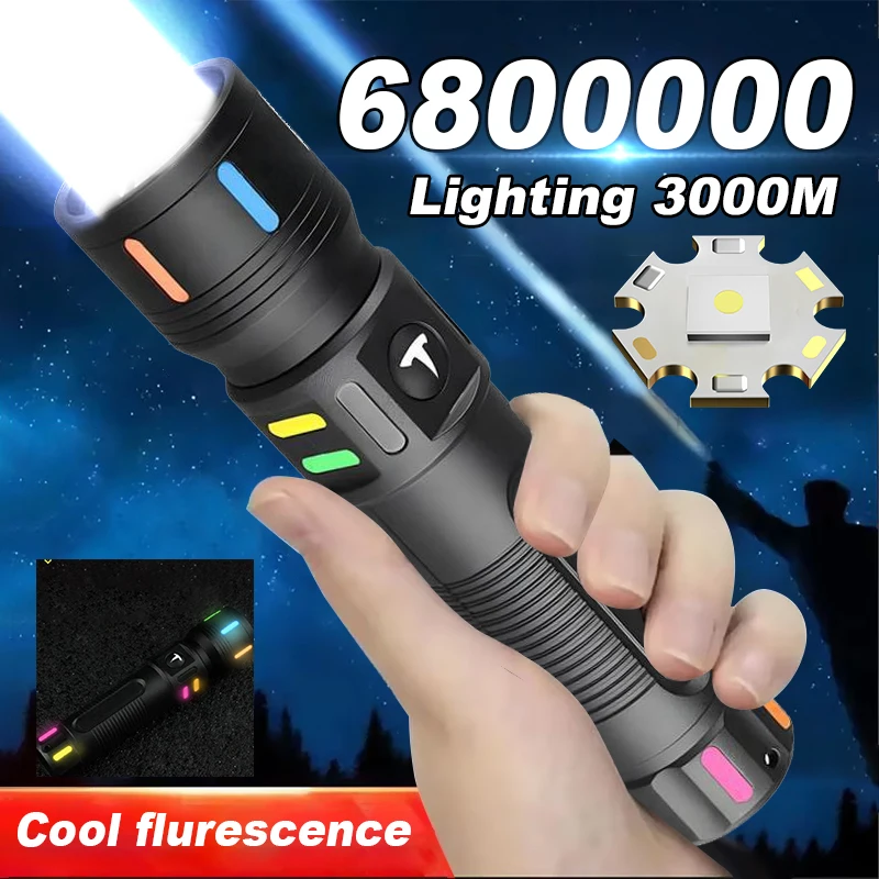 

High Power Led Flashlights Long Shot Zoom Super Bright Flashlight Led USB Rechargeable Very Strong Torch Light For Camping