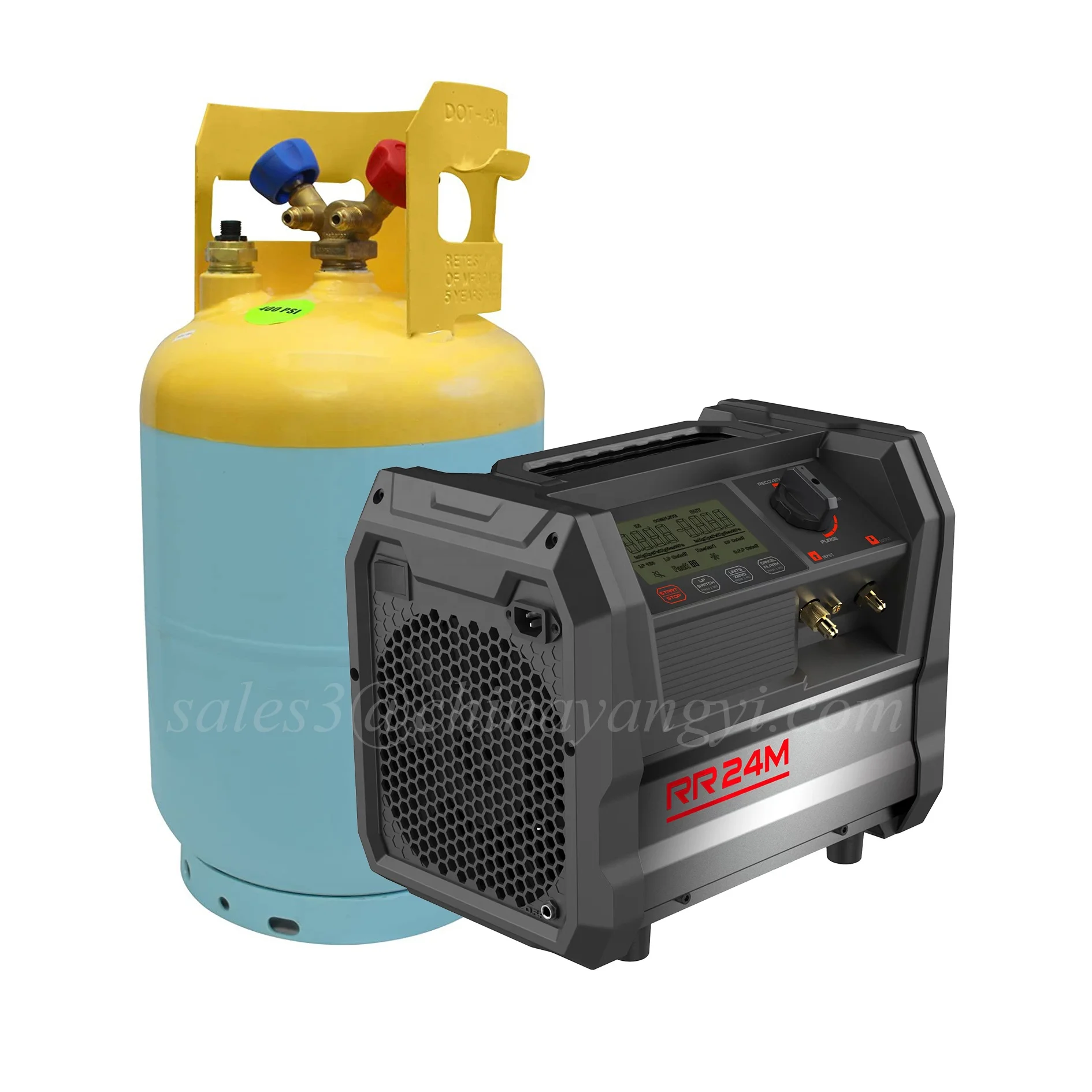 Digital Brushless DC Twin Cylinder 1HP Refrigerant Recovery Unit/Machine for HVAC Other Refrigerants R32, 1234yf