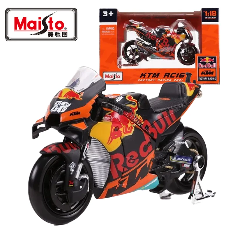 

Maisto 1:18 Red Bull 2021 KTMGP Die Cast Vehicles Collectible Motorcycle Model Desktop Decorative Ornaments Toys Gifts for Kids