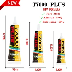 FIXWANT T7000 PLUS Glue Black Cellphone Tablet Repair Battery Cover LCD Frame Adhesive T-7000 Strong Electronic Components Glue