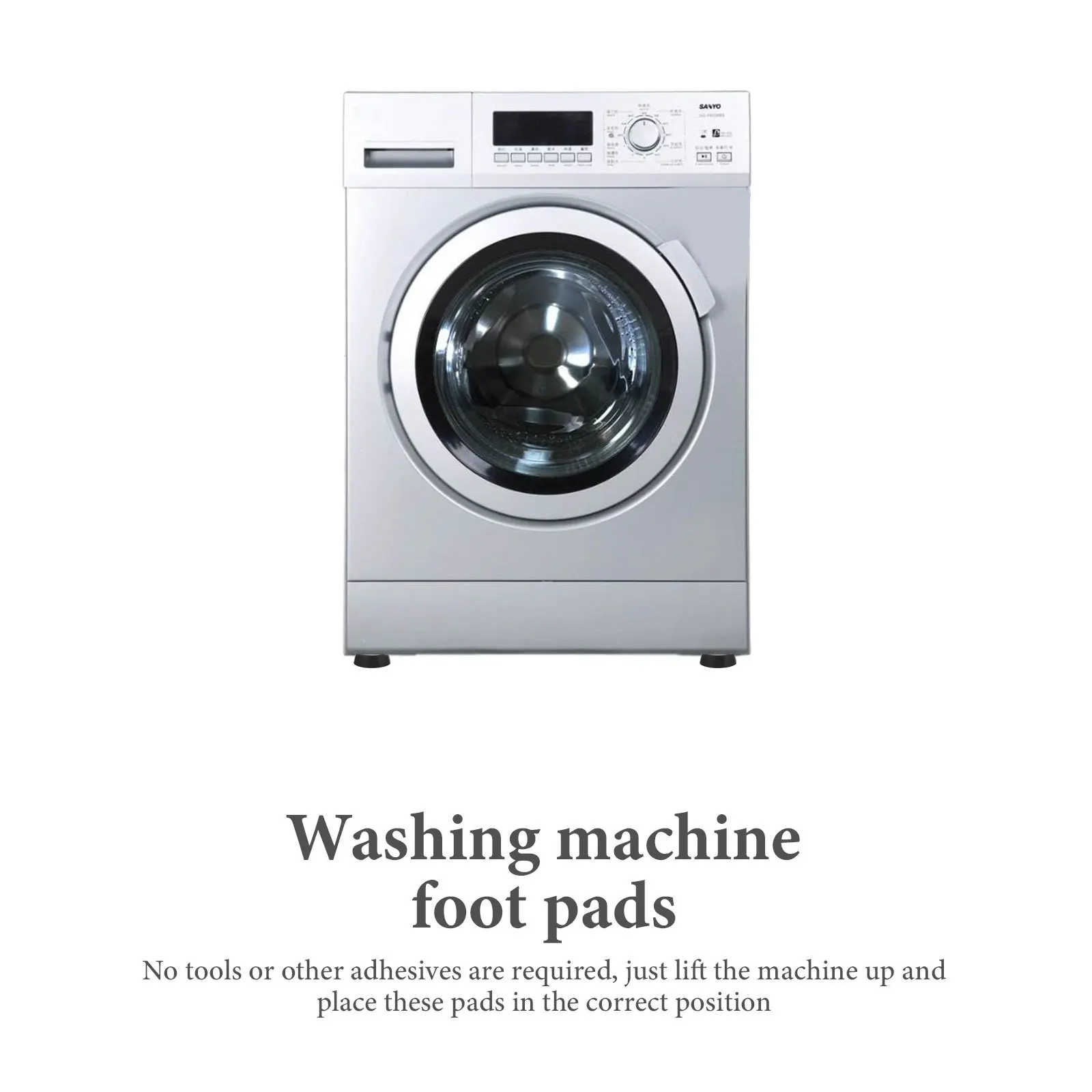 

4Pcs Anti Vibration Washing Machine Feet Pads Rubber Stabilizer Pads for Washer Dryer Furniture Risers Floor Damage Prevention