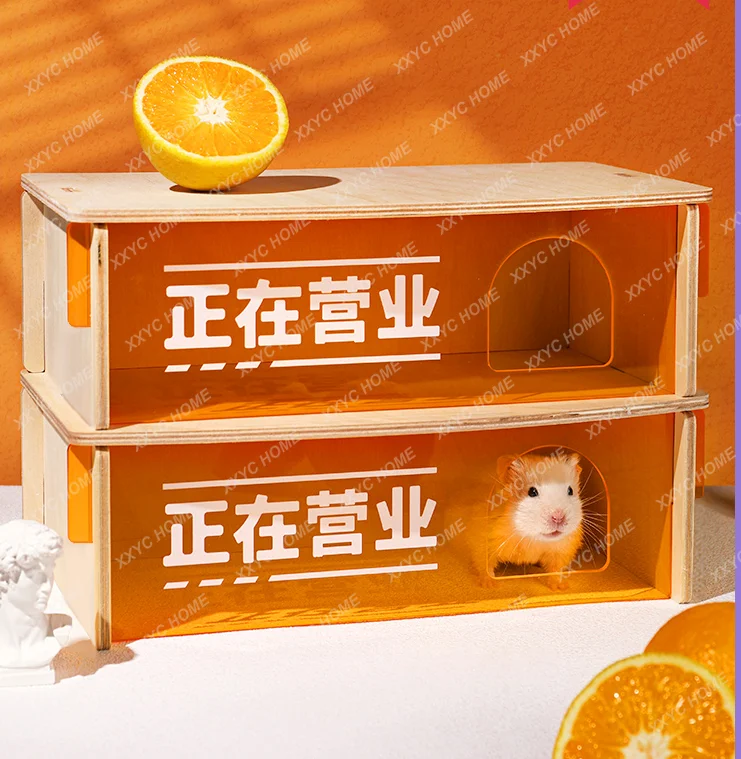 Hamster Theater Living Room House Wooden House Four Seasons Universal Shelter Supplies