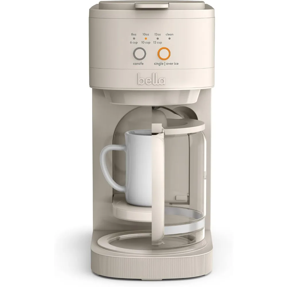 

VersaBrew 2-in1 Coffee Maker, Fits-anywhere Kitchenware, Brew 3 Sizes Carafes & Single Serve Cups, Dishwasher Safe Reusable