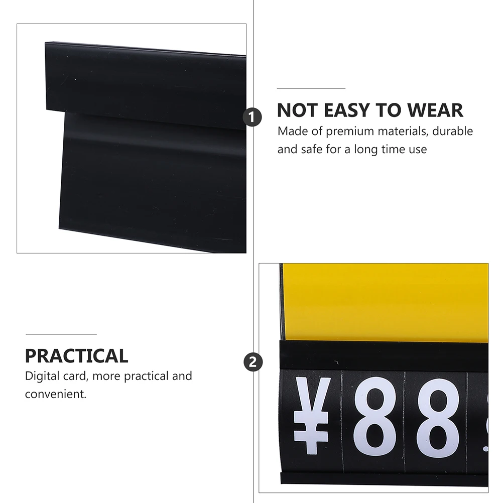 

3 Pcs PVC PP Price Tag Holder Label Rack Display St for Shop Restaurant Wedding Retail Supermarket Information Sign