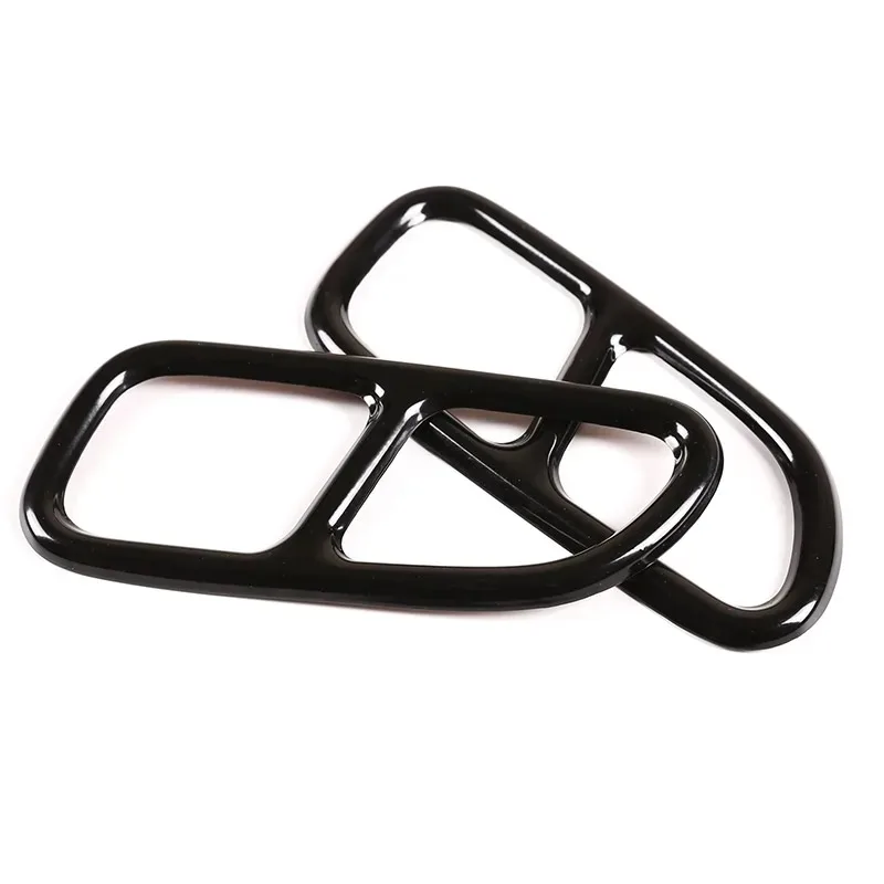 

ToMong For Mercedes Benz CLA SLK 13-16 Stainless Silver Car Tail Throat Decor Frame Exhaust Pipe Trim Covers Car Accessories