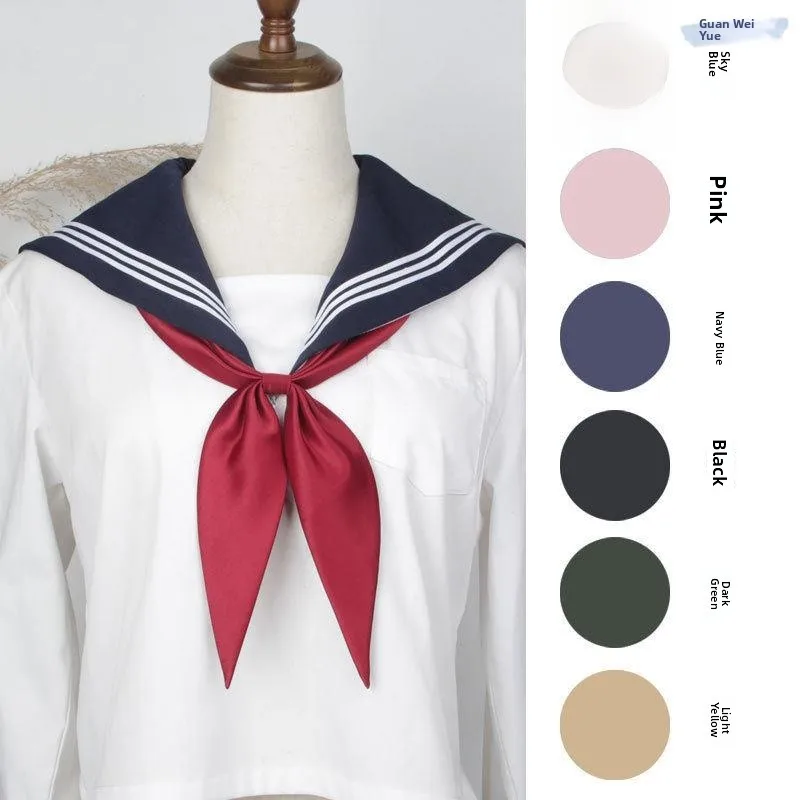 

Красный галстук-бабочка для матросского костюма, готовый узелок (без завязывания), цветочный узелок для униформы, однотонный, повседневный стиль