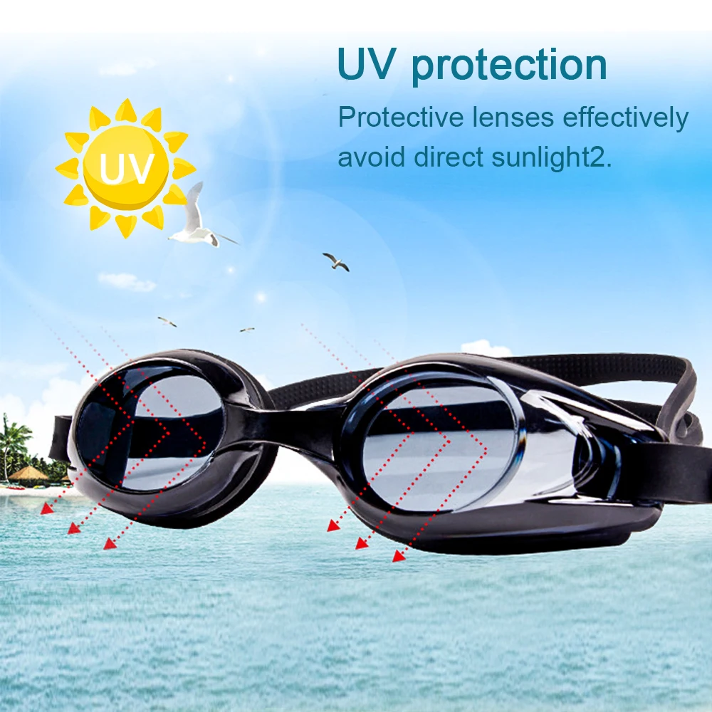 Swimming Goggles Myopia Professional Anti-fog UV Swimming Glasses Men Women Silicone Diopters Swim Sports Eyewear Optional Case