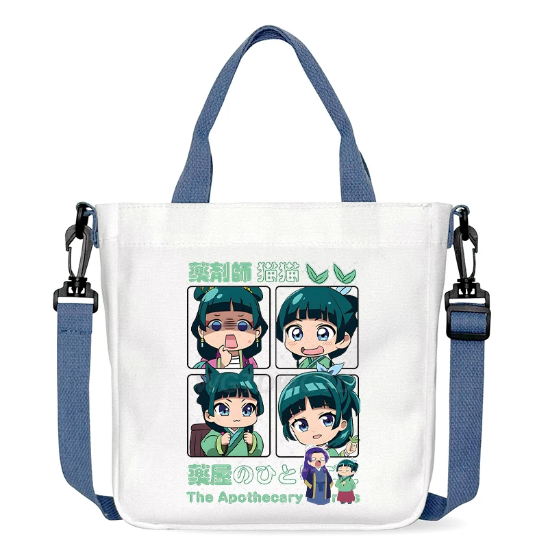 يوميات الصيدلية حقيبة كروسبودي للنساء حقيبة كتف في الهواء الطلق المحمولة مربع حقيبة ساعي Maomao أنيمي هدية عيد ميلاد للأطفال